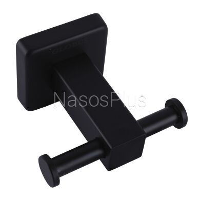 Гачок подвійний Globus Lux BQ9412 чорний матовий SUS304