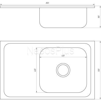 Мойка кухонная Mira MR 8050 R E Satin Right