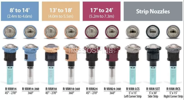 Форсунка R-VAN-18-360 радиус 4,0 - 5,5м, сектор поливу 360&deg;