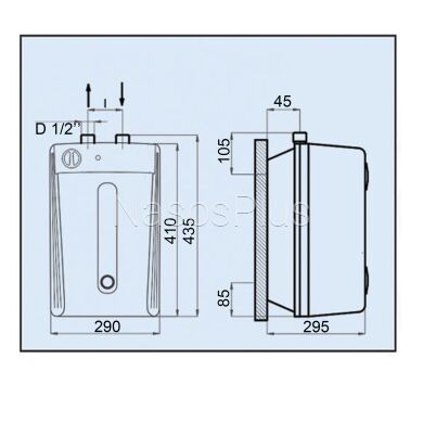 Водонагрівач LEOV LUN Small 10 l підвод води зверху (10L UN)
