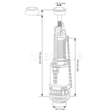 Зливний механізм SIAMP 22-STORM