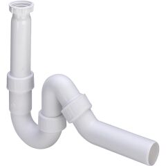 Сифон для раковины VIEGA 1 1/2&Prime;х50 без патр. 45&deg; пластик белый трубный б/г 102821