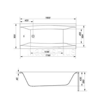 VIRGO Ванна 180Х80