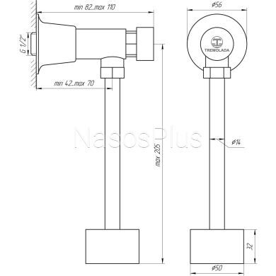 Кран-дозатор для писсуара TREMOLADA ТREMO 316