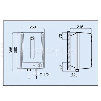 Водонагреватель LEOV LUB Small 5 l подвод воды снизу
