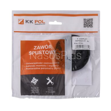 Ремкомплект для зливного клапану K.K.POL тип ZS, АКС/523 (KPL/523)