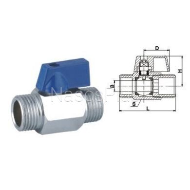 Кран шаровый мини SOLOMON 1/2&Prime; НН NV-3161 (2шт. в упак.)
