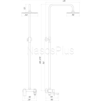 Душова система TOPAZ SARDINIA TS 08705-H19