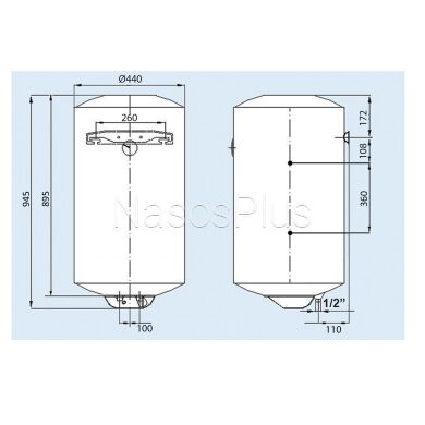 Водонагрівач LEOV LCV Comby 100 l непрямий нагрів (100L C)