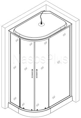 Душевой бокс ассиметричный правый REGA L120FFSR BRAVO (3уп.) - Фото 4 Душевой бокс ассиметричный правый REGA L120FFSR BRAVO (3уп.)