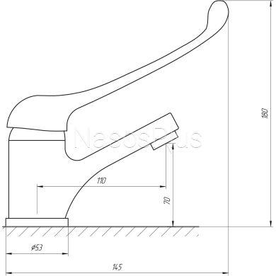 Змішувач для умивальника Globus Lux CLINIC GLCA-1011