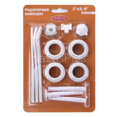 Комплект футорок секційного радіатора CRISTAL NR-2016 3/4&Prime; з 3-кронштейнами (HT 416)