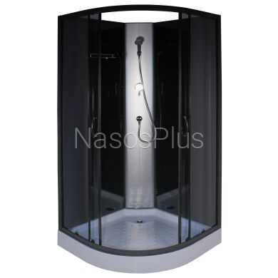 Душевой бокс полукруглый без крыши SAN L90GBB BRAVO (3уп.) - Фото 1 Душевой бокс полукруглый без крыши SAN L90GBB BRAVO (3уп.)