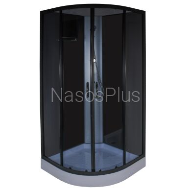 Душевой бокс полукруглый без крыши SAN L90GBB BRAVO (3уп.) - Фото 3 Душевой бокс полукруглый без крыши SAN L90GBB BRAVO (3уп.)