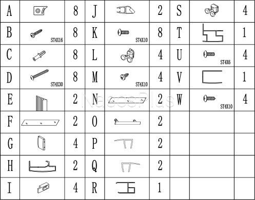 Шторка для ванної BRDA 170FS BRAVO (2уп.)