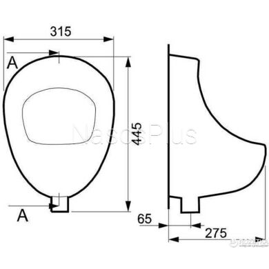 Пісуар Cersanit PRESIDENT P101 - Фото 3 Пісуар Cersanit PRESIDENT P101