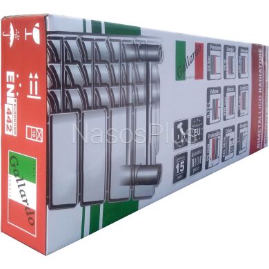 Радиатор биметаллический секционный GALLARDO BISMALL 200/96 (кратно 10) - Фото 5 Радиатор биметаллический секционный GALLARDO BISMALL 200/96 (кратно 10)