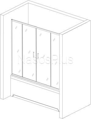 Шторка для ванної BRDA 170FS BRAVO (2уп.)