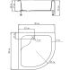 Душевой поддон полукруглый GORA RH90F (RH90) BRAVO (1уп.)