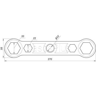 Ключ монтажу футорок CRISTAL NR-1015
