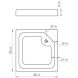 Душевой поддон квадратный LUBAWA SL100F (SL100) BRAVO (1уп.)