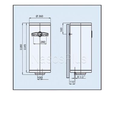 Водонагрівач LEOV LV Slim Dry 80 l сухий тен (80L Slim D)