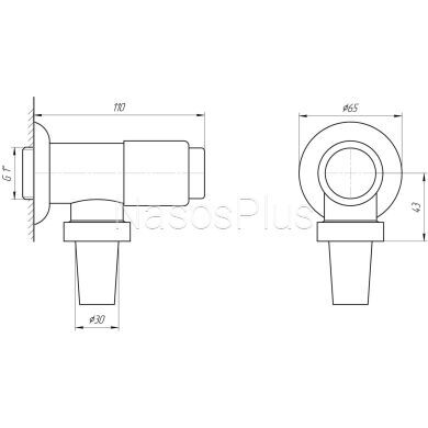 Кран-дозатор для унитаза TREMOLADA ТREMO-472А