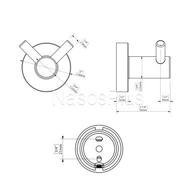 Гачок подвійний SONIA ASTRAL 181582