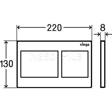 Панель смыва Prevista для бачков матовый хром Viega 773243