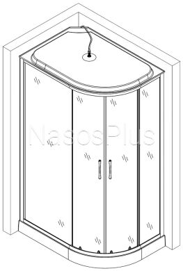 Душевой бокс ассиметричный левый REGA L120GBSL (L120BL) BRAVO (3уп.) - Фото 6 Душевой бокс ассиметричный левый REGA L120GBSL (L120BL) BRAVO (3уп.)