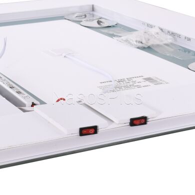 Зеркало UNIO MRR-01 SQR-AA-H 700 x 800 mm LED FL с подогревом - Фото 3 Зеркало UNIO MRR-01 SQR-AA-H 700 x 800 mm LED FL с подогревом