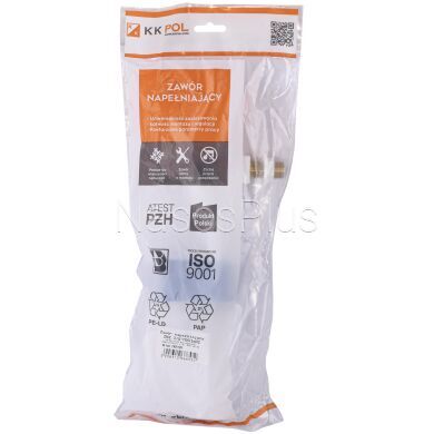 Клапан заповнення K.K.POL 350/ZN2/109-00-T0, 3/8&Prime; МО, бок. латунь