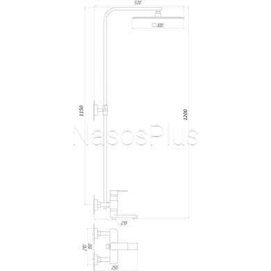 Душевая система Globus Lux MILANO GLM-0007