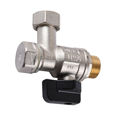 Кран шаровый для котла 3/4&Prime; ARCO 150824 угловой с накидной гайкой with FILTER