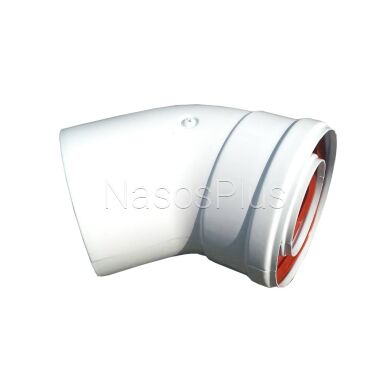Колено 45 градусов, d=60/100 mm CE.00.30 H ( TR.6045F )