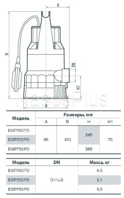 Дренажный насос DSP 750PD