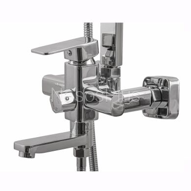 Душова система Globus Lux DS0026-Milano (Лійка Тропік300*300мм НЕРЖ) з виливом латунь Штанга 115см - Фото 3 Душова система Globus Lux DS0026-Milano (Лійка Тропік300*300мм НЕРЖ) з виливом латунь Штанга 115см