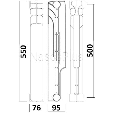 Радиатор биметаллический секционный ENERGO BIDEEP 500/96 (кратно 10) - Фото 9 Радиатор биметаллический секционный ENERGO BIDEEP 500/96 (кратно 10)