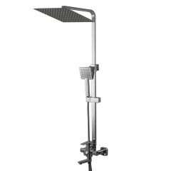 Душова система Globus Lux DS0026-Milano (Лійка Тропік300*300мм НЕРЖ) з виливом латунь Штанга 115см