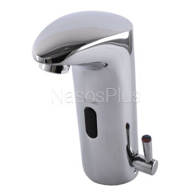 Смеситель сенсорный для умывальника HOTEC 19.114 DC/AC Hot/Cold с трансформатором