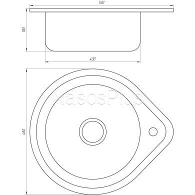 Мойка кухонная Mira MR 530 E Satin