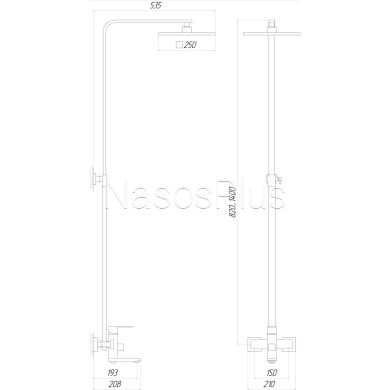 Душевая система Globus Lux SICILIA VAN-SBQ-SH-02