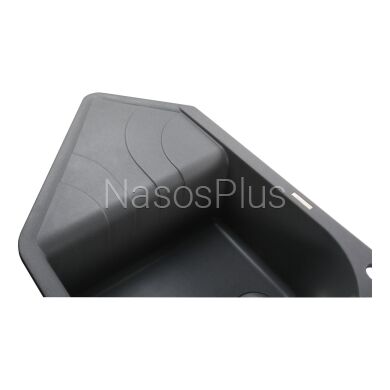 Гранитная мойка Globus Lux GARDA серый металлик 1000х500мм-А0003