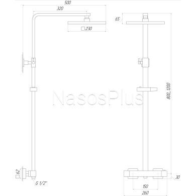 Душевая система Globus Lux Termostatic GLQ-0040T