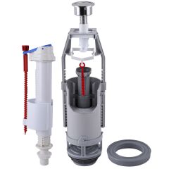 Комплект арматуры для сливного бачка с нижней подачей води 1/2 &Prime; та двума режимами слива АБк2-10