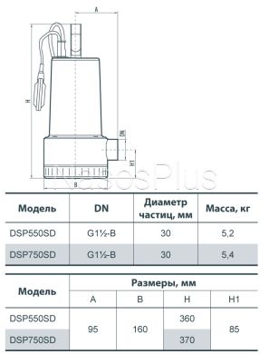 Дренажный насос DSP 550SD