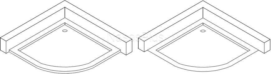Душевой поддон полукруглый PILICA RS90I BRAVO (2уп.)