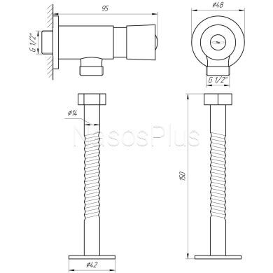 Кран-дозатор для писсуара Solomon GDU-102 (5202)