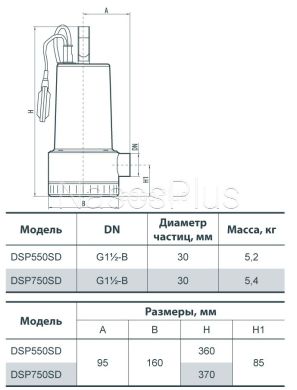 Дренажный насос DSP 750SD