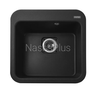 Гранітна мийка Globus Lux BARBORA чорний металік 510х510мм-А0001